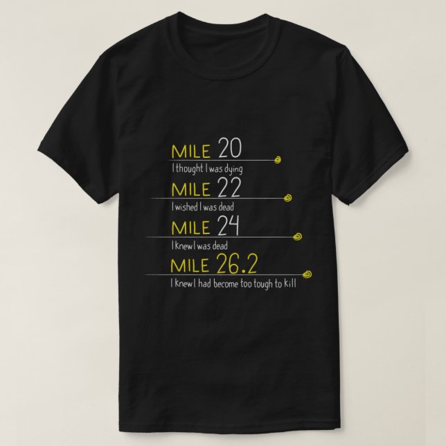 Camiseta Marathon Runner Executando Citações Gift Idea Funn (Frente do Design)