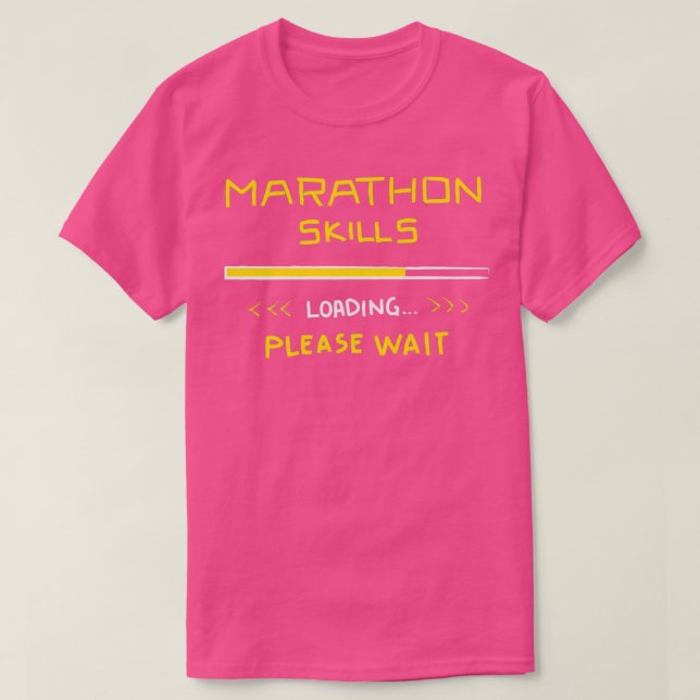 Camiseta Marathon Skills Carregando Aspas Engraçadas do Run (Frente do Design)