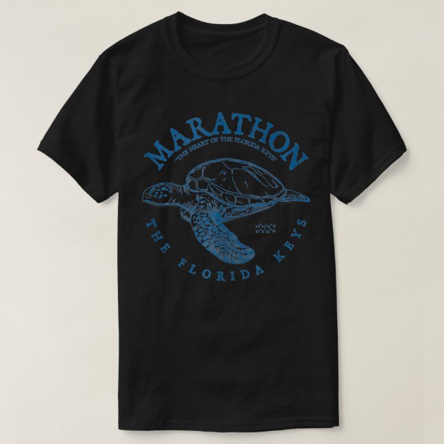 Camiseta Marathon Turtle Florida Keys Scuba Pescarando (Frente do Design)
