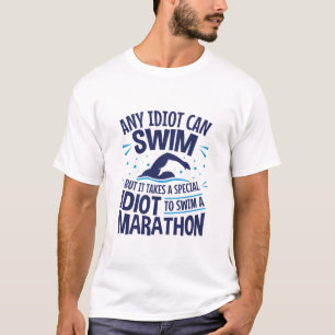 Camiseta Maratona de Nadar, água aberta, dizendo engraçad