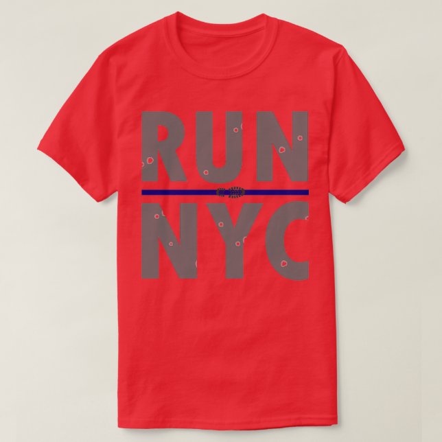 Camiseta Maratona de Nova Iorque de RUN NYC (Frente do Design)