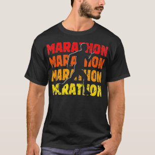 Camiseta Maratona de Retro Silhouette Vintage Marathon