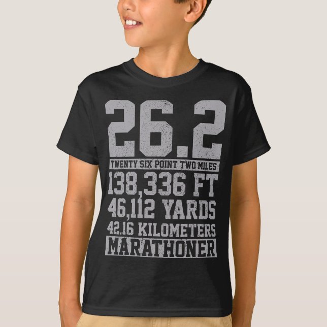 Camiseta Maratona - Presente de 26,2 Milhas em Running Runn (Frente)
