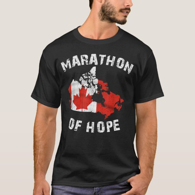 Camiseta Maratona Terry Fox Da Maratona Hope Canadá (Frente)