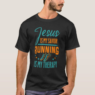 Camiseta Maratonista Jesus é meu salvador correndo é meu te