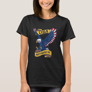 Camiseta Maravilha Americana Wings 4 de julho Homens Meric