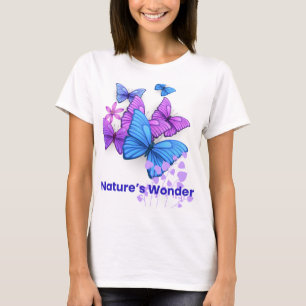 Camiseta Maravilha da Natureza - Camisa-T-borboleta elegant