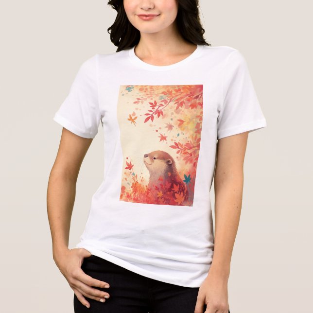 Camiseta Maravilha de Outono da Lontra (Frente)
