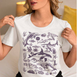 Camiseta Maravilhas do Oceano – Vida Marinha Vintage