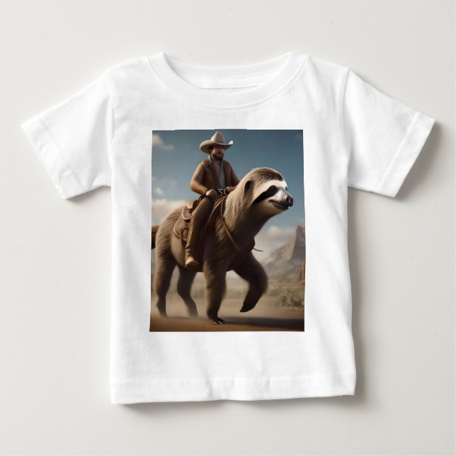 Camiseta "Maravilhas do Oeste Selvagem: Cowboy Montando um  (Frente)