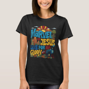 Camiseta Maravilhe-se Com Jesus Vbs 2025 Viva Para A Glória