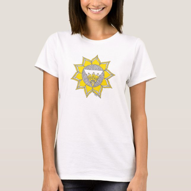 Camiseta maravilhosa com o plexo solar chakra (Frente)