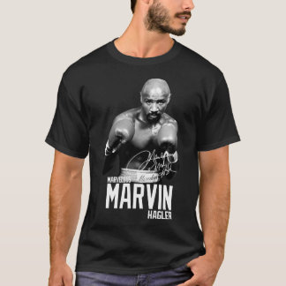 Camiseta Maravilhoso Marvin Hagler Boxing Legenda Assinatur