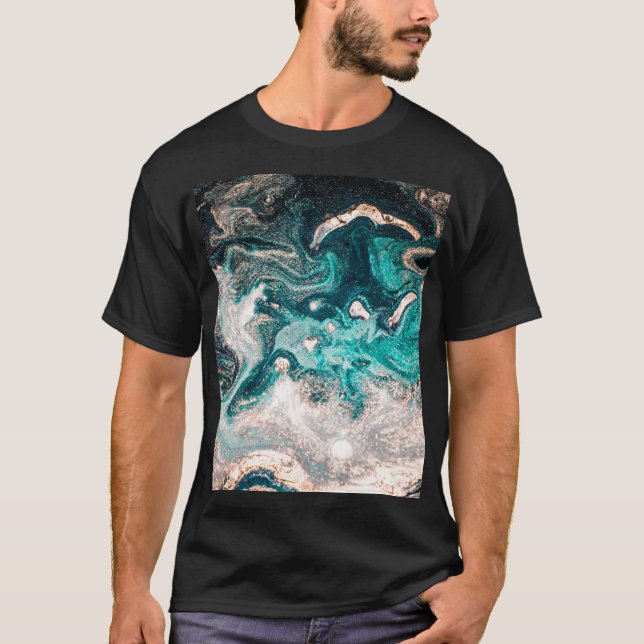Camiseta Marble Handmade: Textura De Luxo Tradicional. (Frente)