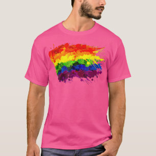 Camiseta Marca arco-íris LGBT Orgulho gay à Direita Humana