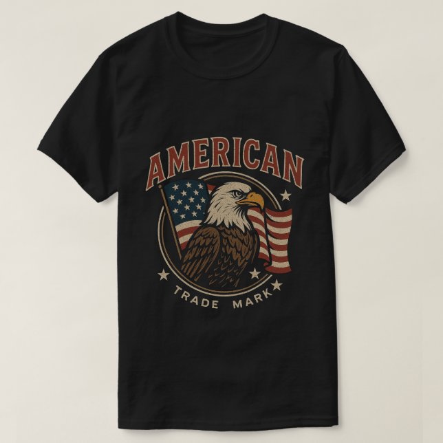 Camiseta Marca comercial americana (Frente do Design)