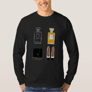 Camiseta Marca de luxo Black Quilic Flap Bag Perfum