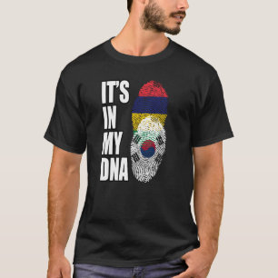 Camiseta Marca Do Patrimônio Do DNA Mix Da Coreia Do Sul E 