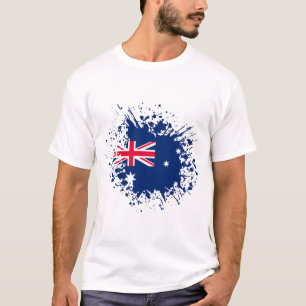 Camiseta Marca do Souvenir Austrália, Viagem de Bandeira d