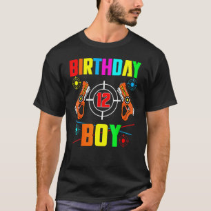 Camiseta Marca laser 12 Birthday Boy Indoor Lasertag Game 1