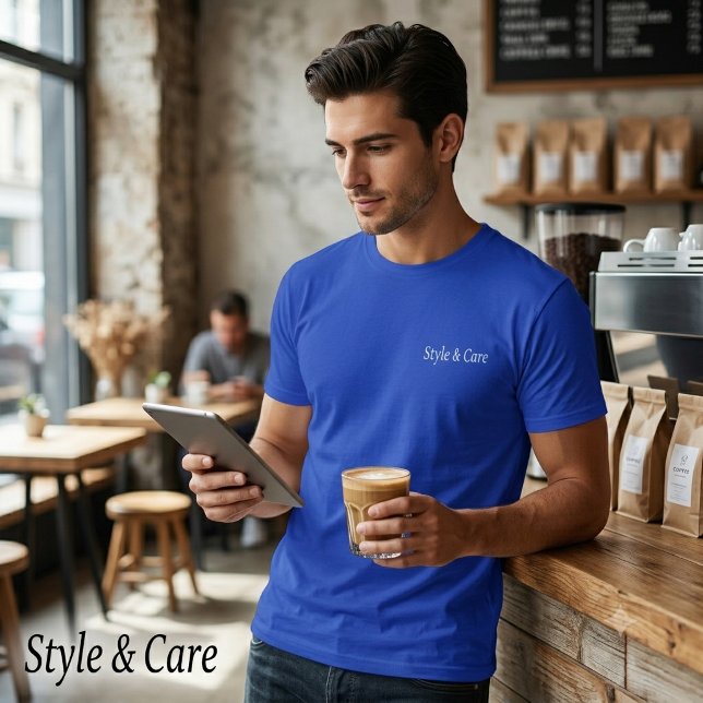 Camiseta Marca Personalizada da Marca Sombria Profunda Real (Personalized Brand Mark Dark Deep Royal T-Shirt)