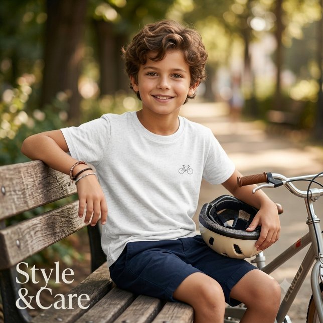 Camiseta Marca Tee Moderno para Menino que Anda de (Modern Bicycle Mark Tee for Boy Who Ride)