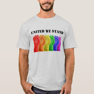 Camiseta Marca United We Stand Pride com gráfico 3D em punh