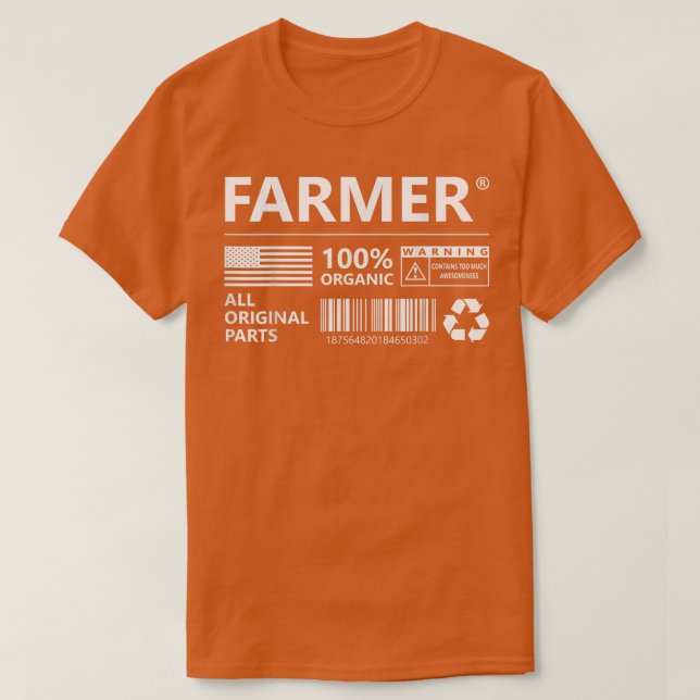 Camiseta Marcação do fazendeiro Fazendo Fazenda engraçada (Frente do Design)