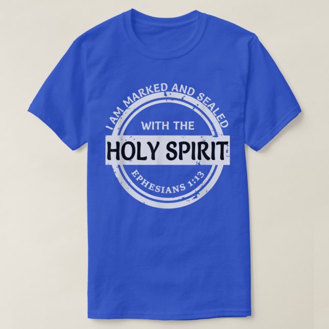 Camiseta Marcado e selado com o Espírito Santo (Frente do Design)