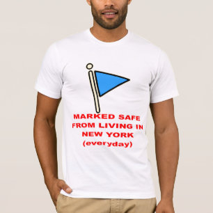 Camiseta Marcado Seguro De Morar Em Nova York #