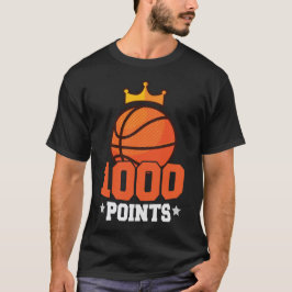 Camiseta Marcador de Basquete de 1000 Pontos Ensino Médio