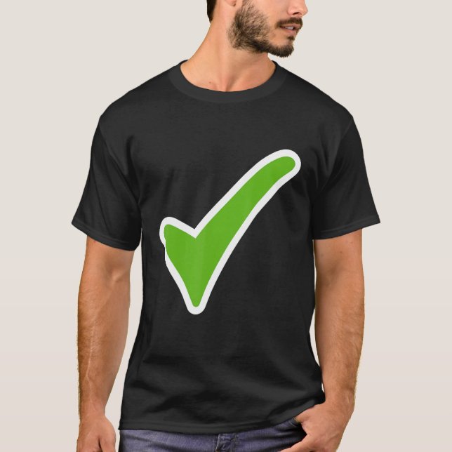Camiseta Marcar Sim Confirmado Marcar A Marca De Seleção Da (Frente)