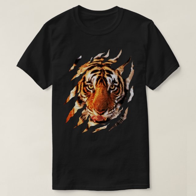 Camiseta marcas de garra do tigre (Frente do Design)