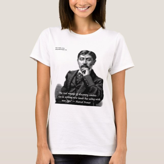 Camiseta Marcel Proust e citação famosa (Frente)