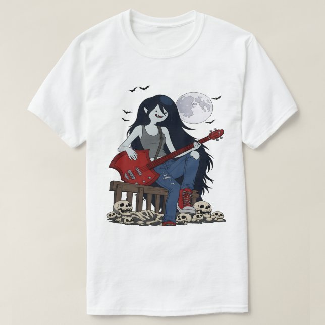Camiseta Marceline Adventure Time Rainha Vampira Gothic Bas (Frente do Design)