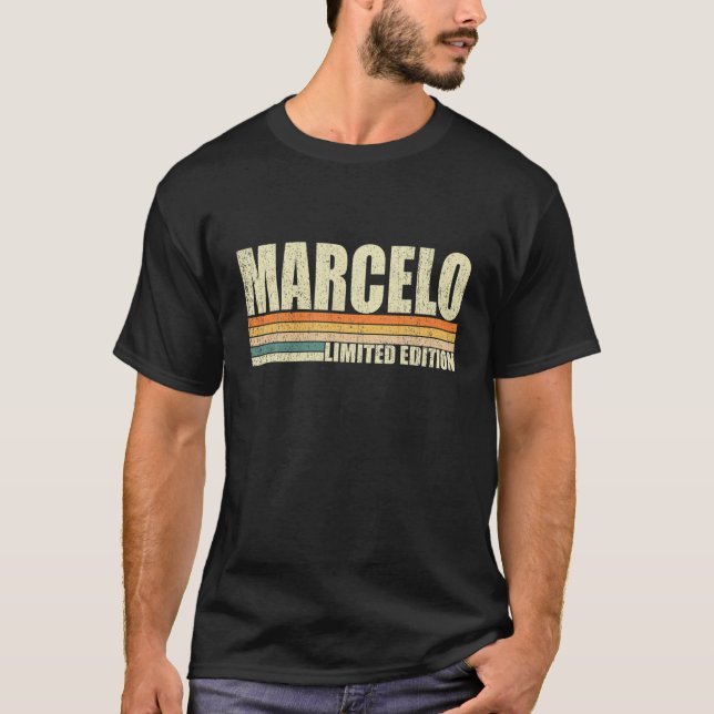Camiseta Marcelo Gift Name Personalizado Funny Retro Vintag (Frente)