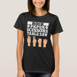 Camiseta Marceneiro Carpinteiro Pedra Papel Tesoura Serra d