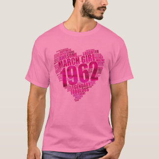Camiseta MARCH GIRL 1962 Incrível Grande Coração 60º Bi