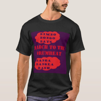 Camiseta Marcha até a mensagem do logotipo batente design p
