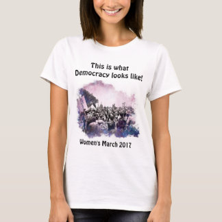 Camiseta Marcha das Mulheres É assim que a Democracia se pa