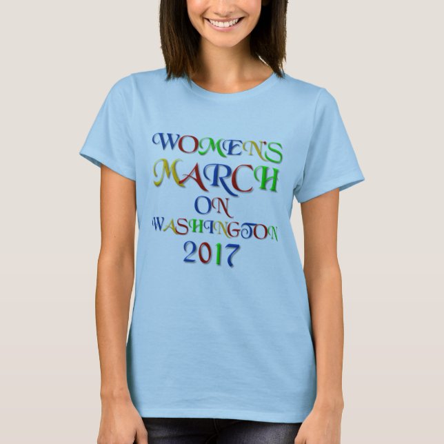 Camiseta Marcha das Mulheres em Washington 2017 (Frente)
