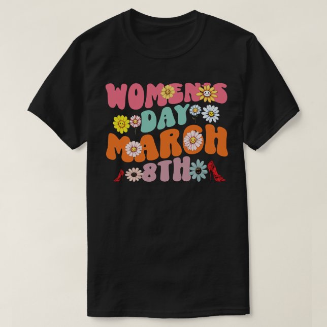 Camiseta Marcha do Dia Internacional da Mulher 8 de março R (Frente do Design)