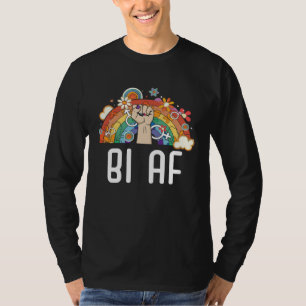 Camiseta Marcha do Orgulho Arco-íris Bissexual Bi AF Bissex