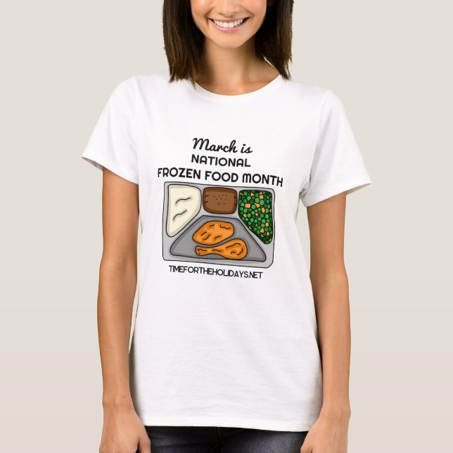 Camiseta Marcha é Mês de Comida Nacional Congelado (Frente)