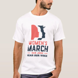 Camiseta Marcha feminina San Jose Ouvem a nossa voz