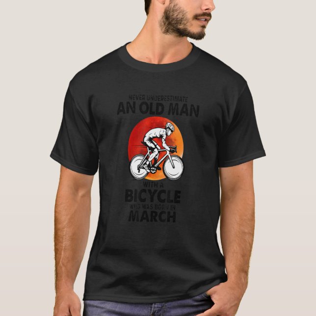 Camiseta Marcha Nunca Subestima Um Velho Com Uma Bicicleta (Frente)