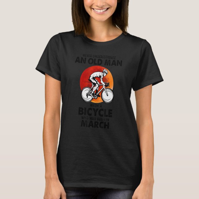 Camiseta Marcha Nunca Subestima Um Velho Com Uma Bicicleta (Frente)