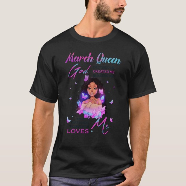 Camiseta Marcha Rainha Deus me Descreveu Aniversário para M (Frente)