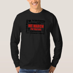Camiseta Marchamos Por Enfermeiras Rn Enfermeiras Milhões E