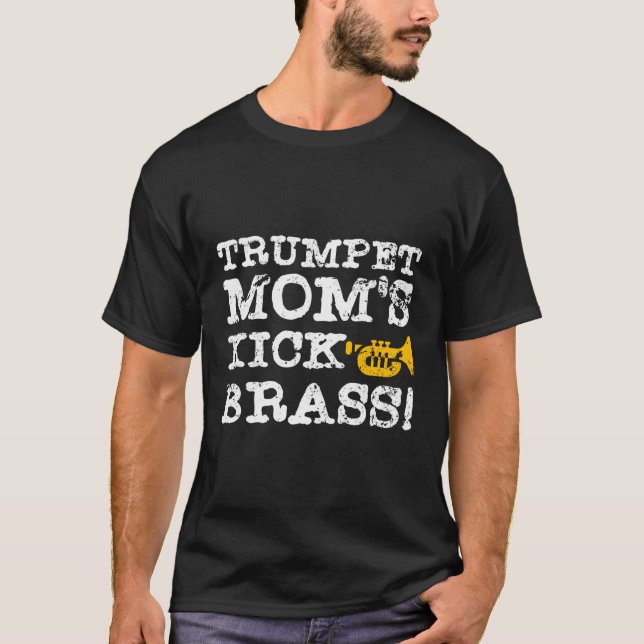 Camiseta Marching School Banda Engraçado Trompete Mãe (Frente)